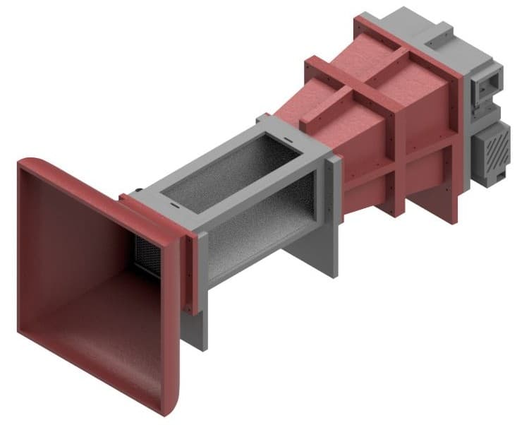 Small scale subsonic wind tunnel CAD, fabricated parts, and smoke visualization photos